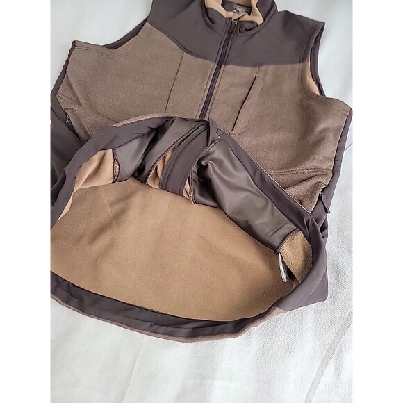 Exofficio Vest Mens L Brown Full Zip Pockets Wool Blend Outdoor Hiking Dad EUC - Picture 8 of 14